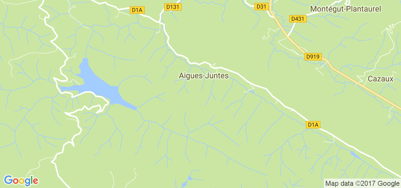 map de la ville de Aigues-Juntes