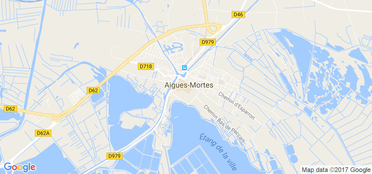 map de la ville de Aigues-Mortes