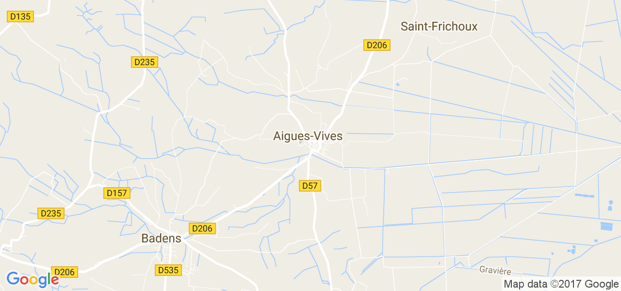 map de la ville de Aigues-Vives