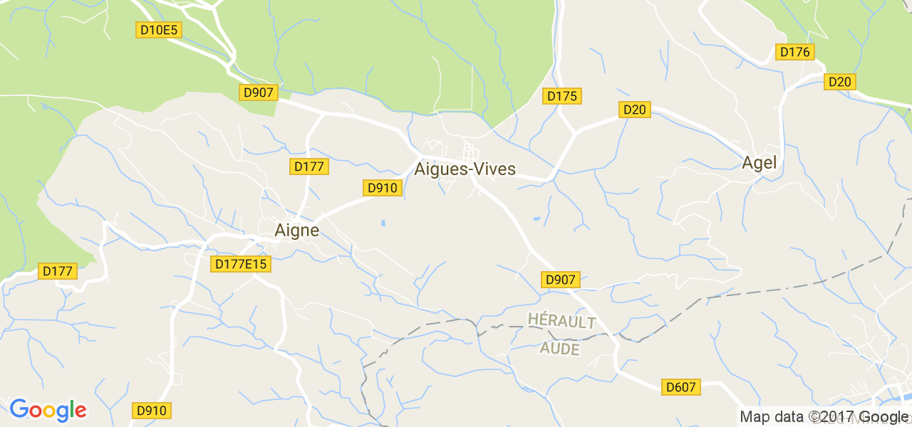 map de la ville de Aigues-Vives