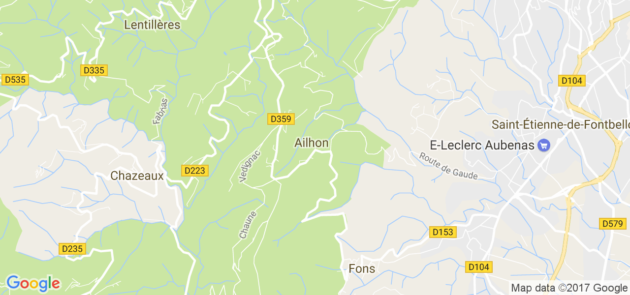 map de la ville de Ailhon