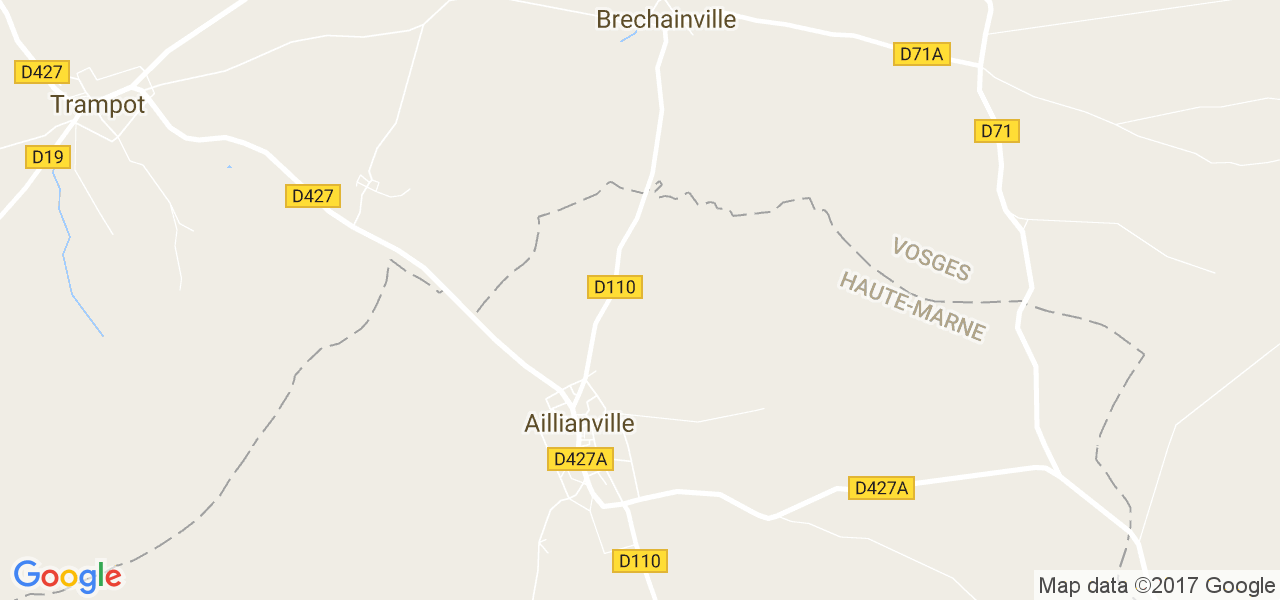 map de la ville de Aillianville