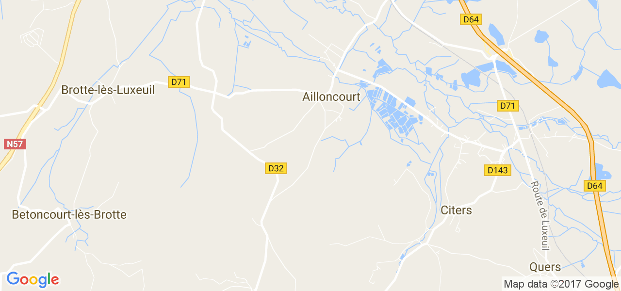 map de la ville de Ailloncourt