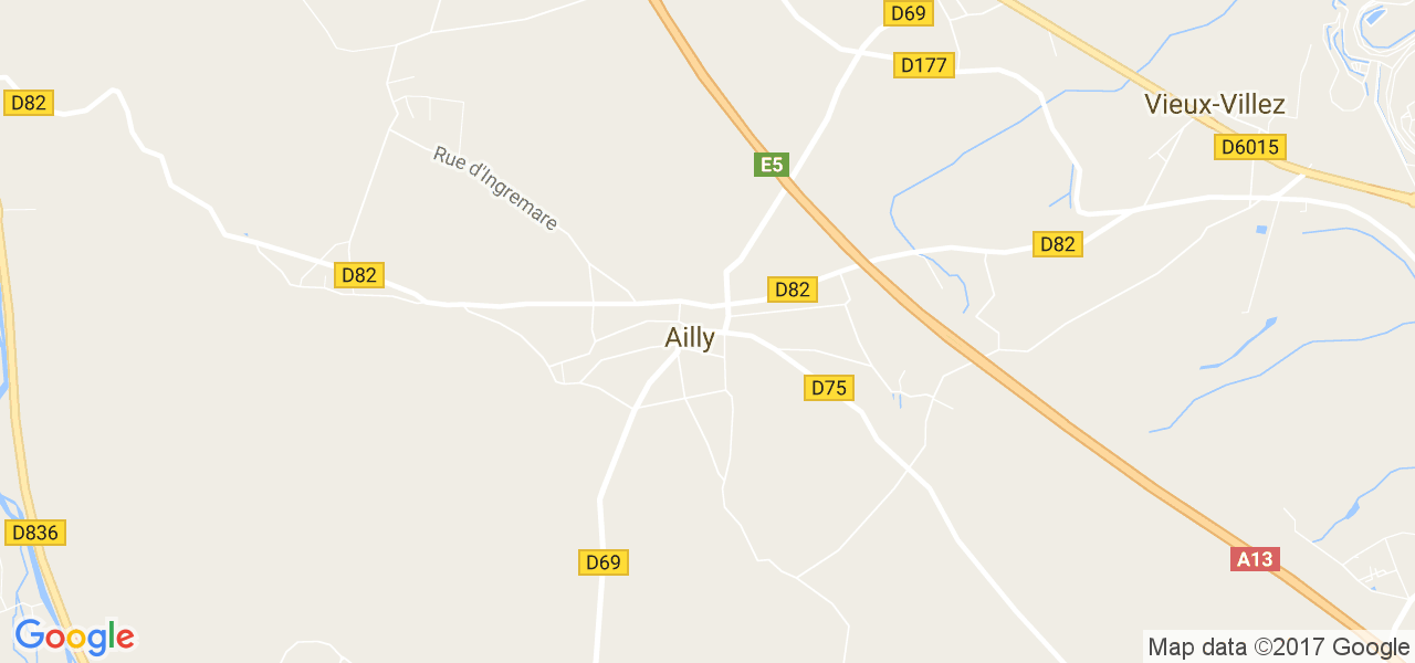 map de la ville de Ailly