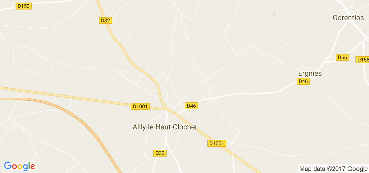 map de la ville de Ailly-le-Haut-Clocher