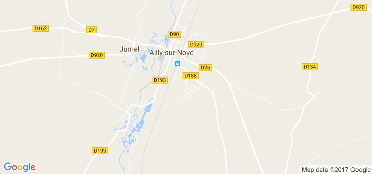 map de la ville de Ailly-sur-Noye