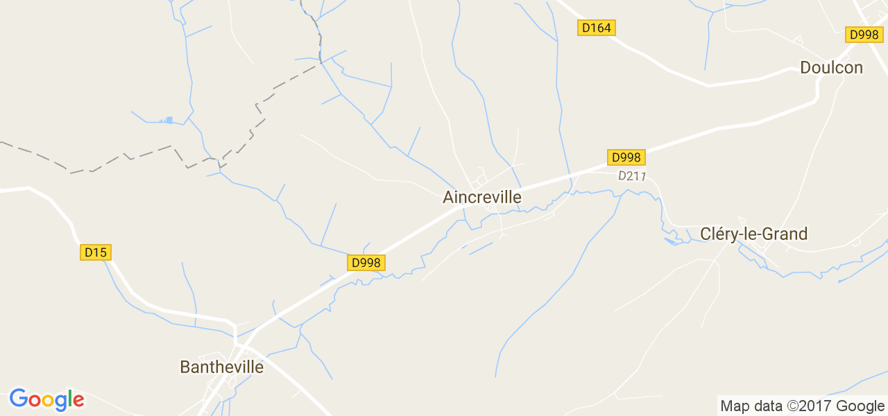 map de la ville de Aincreville