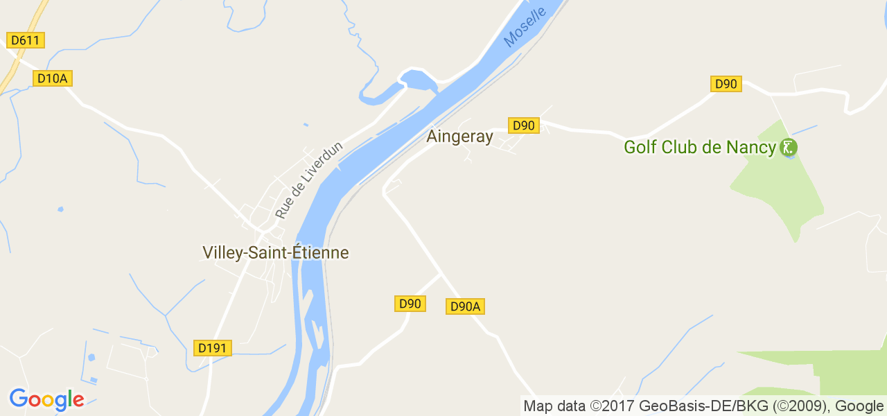 map de la ville de Aingeray