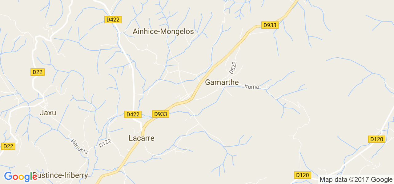 map de la ville de Ainhice-Mongelos