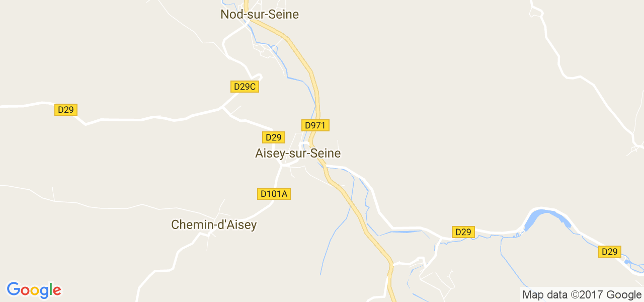 map de la ville de Aisey-sur-Seine