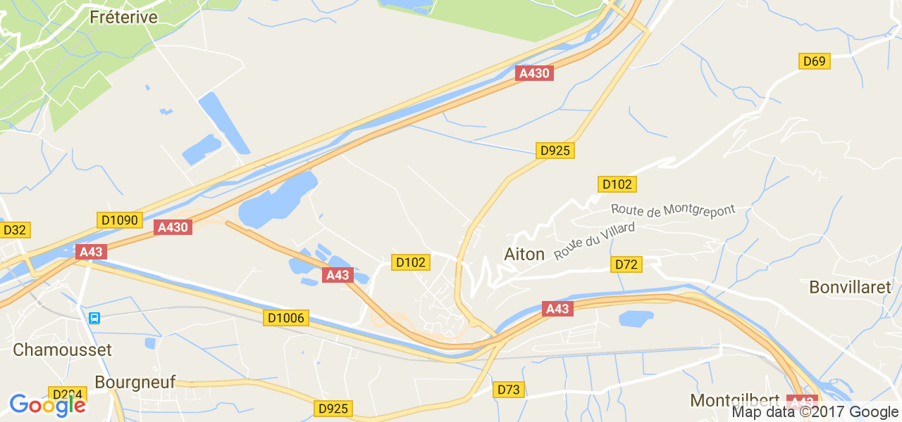 map de la ville de Aiton