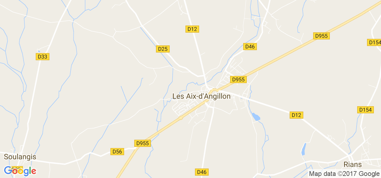 map de la ville de Aix-d'Angillon