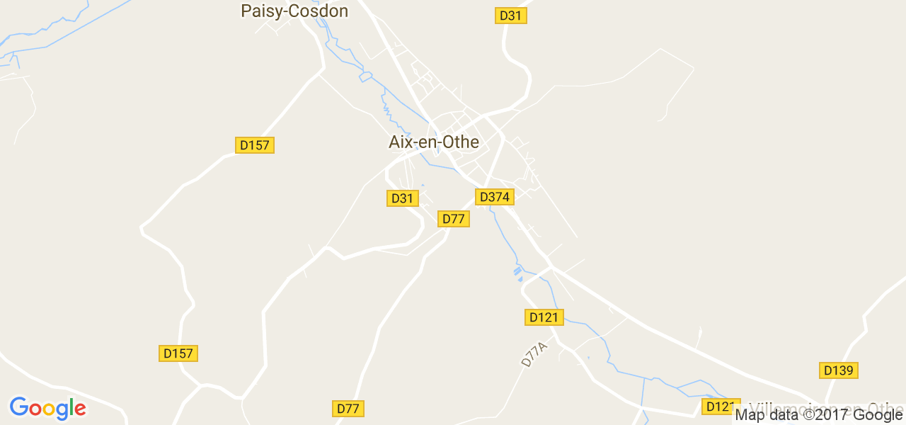 map de la ville de Aix-en-Othe