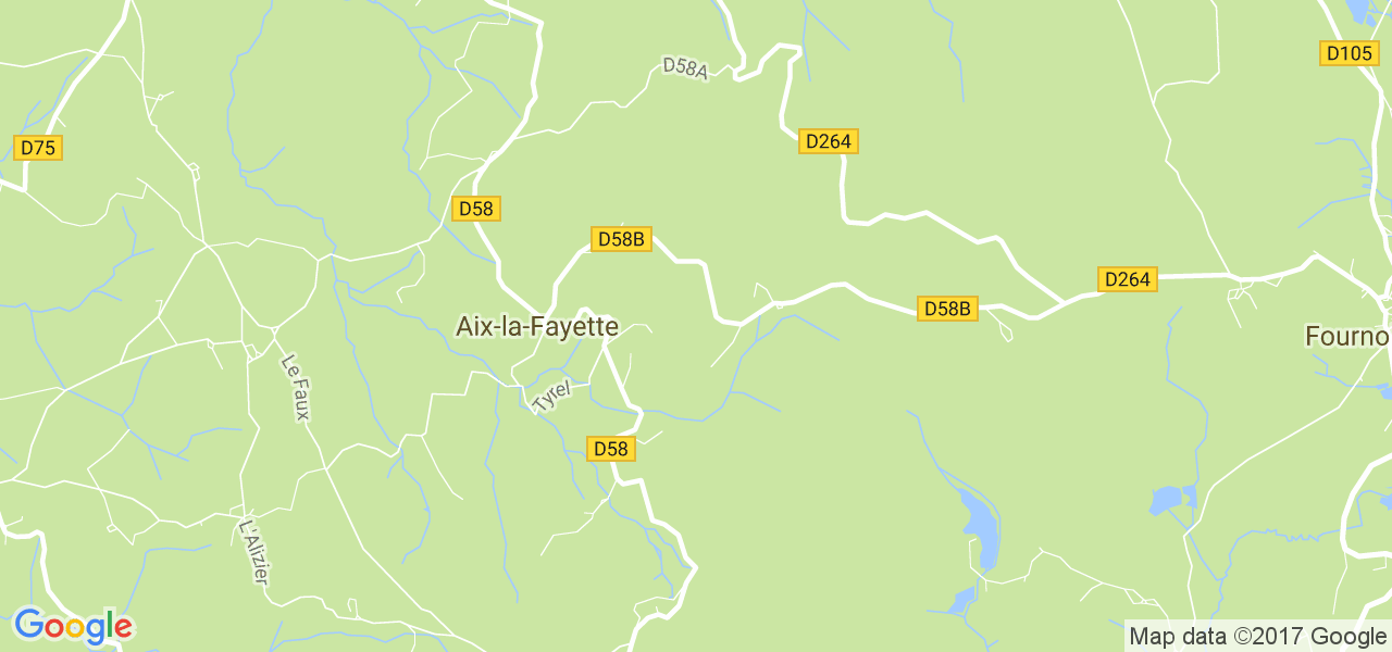 map de la ville de Aix-la-Fayette