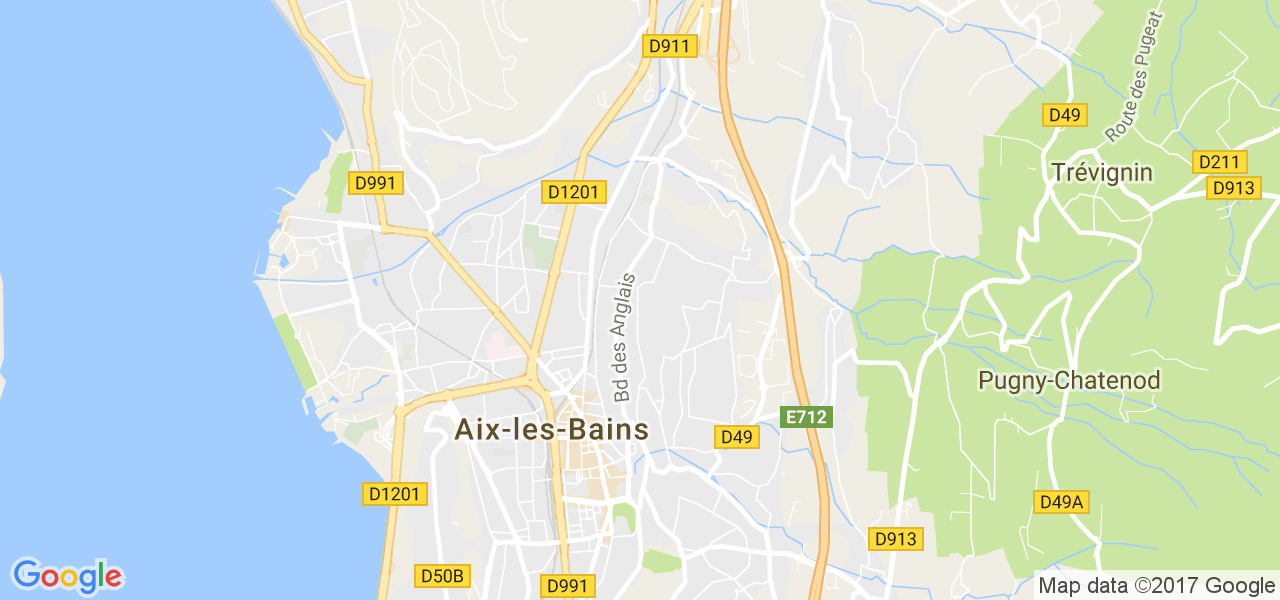 map de la ville de Aix-les-Bains