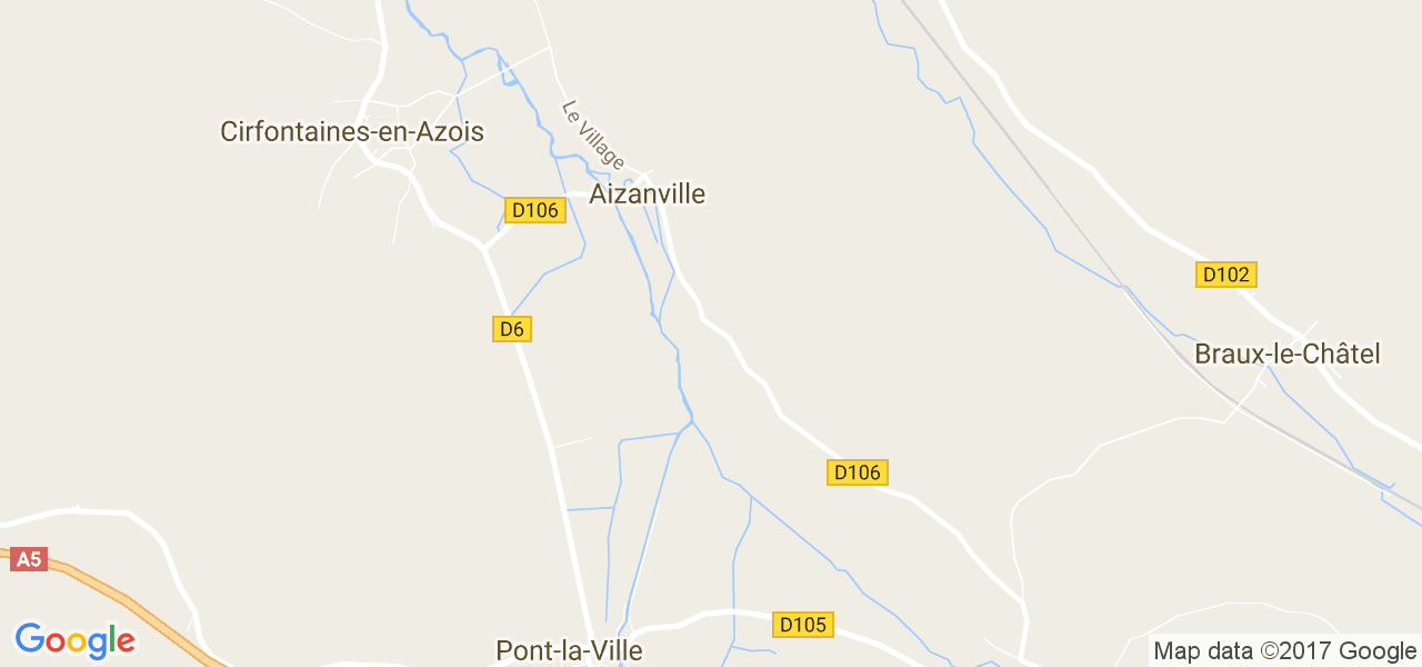 map de la ville de Aizanville