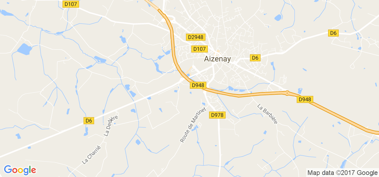 map de la ville de Aizenay