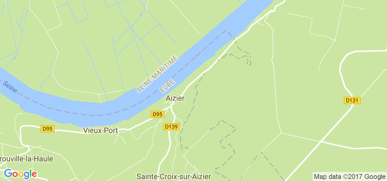 map de la ville de Aizier