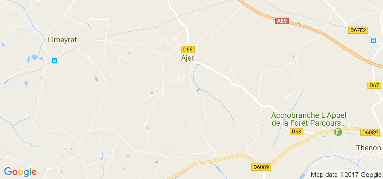 map de la ville de Ajat