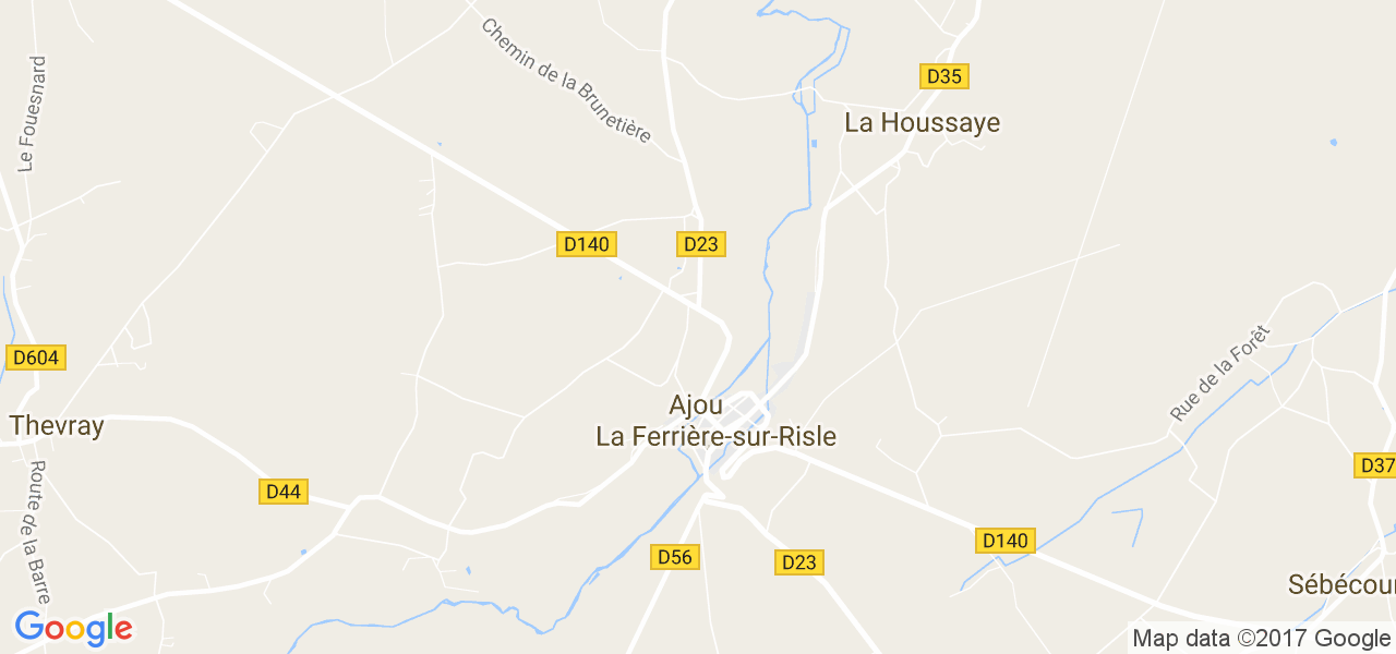 map de la ville de Ajou