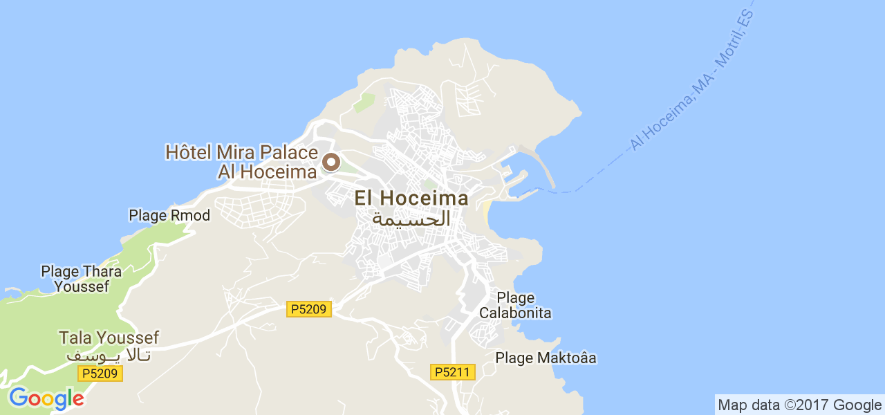 map de la ville de Al Hoceima