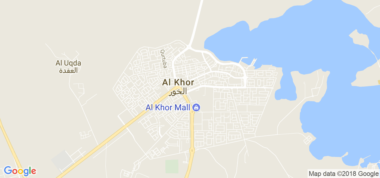 map de la ville de Al Khawr