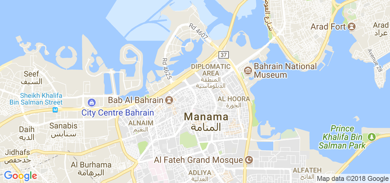 map of the city of Al Manama