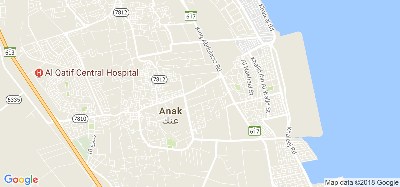 map de la ville de Al-Qatif