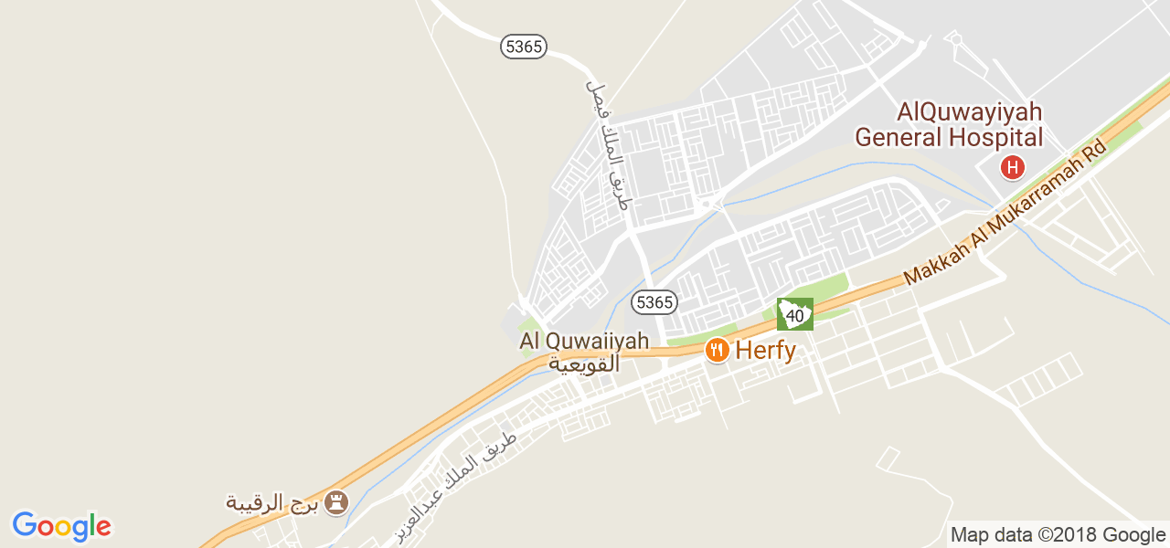 map of the city of Al Quwayiyah