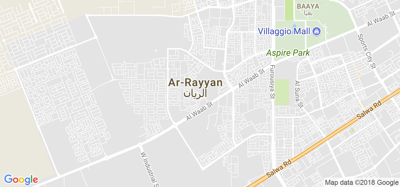 map of the city of Al Rayyan