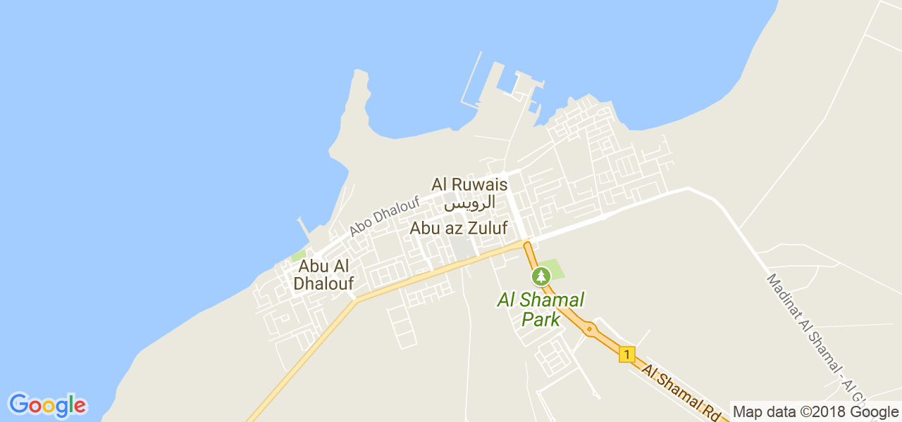 map of the city of Al Ruwais