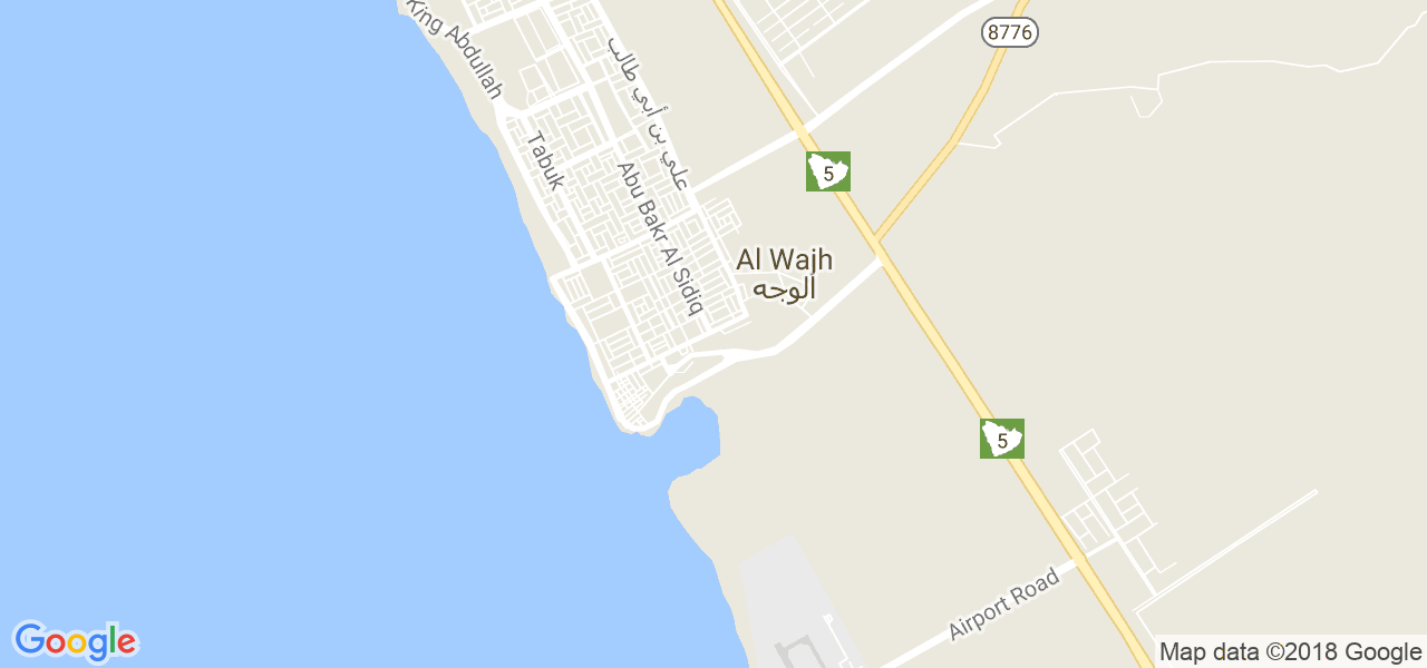 map de la ville de Al Wajh