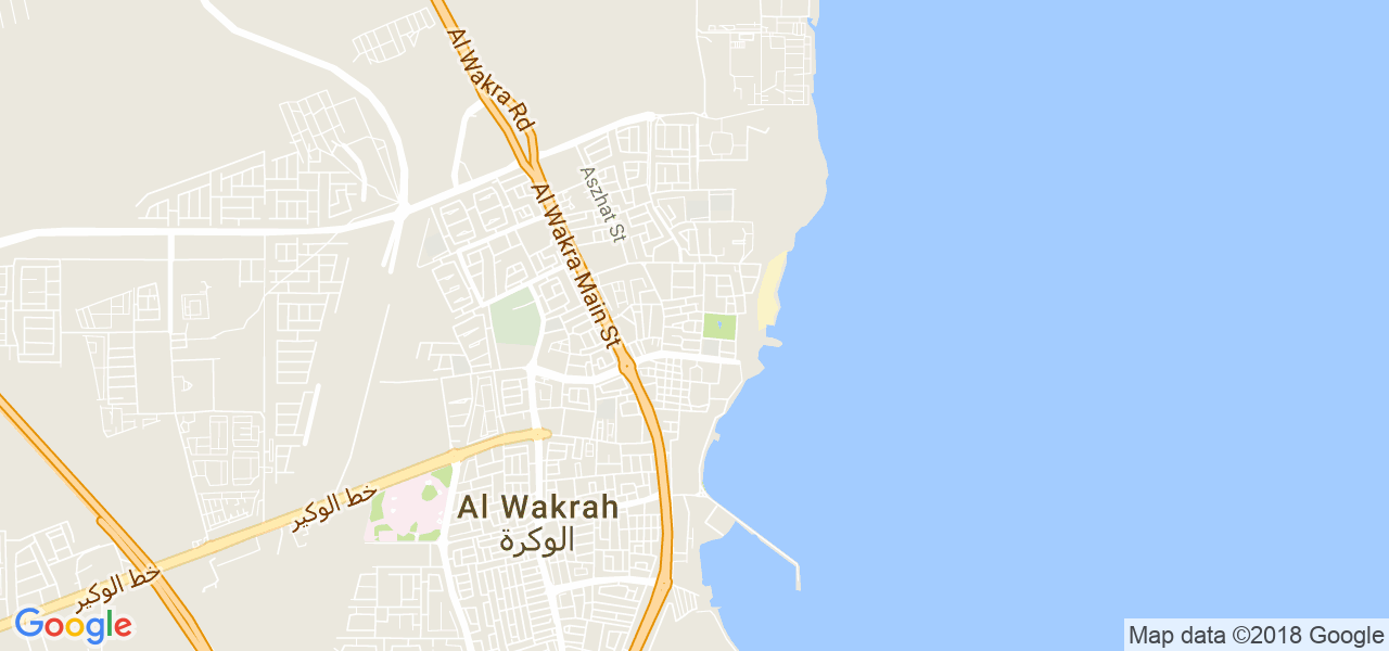 map de la ville de Al Wakrah