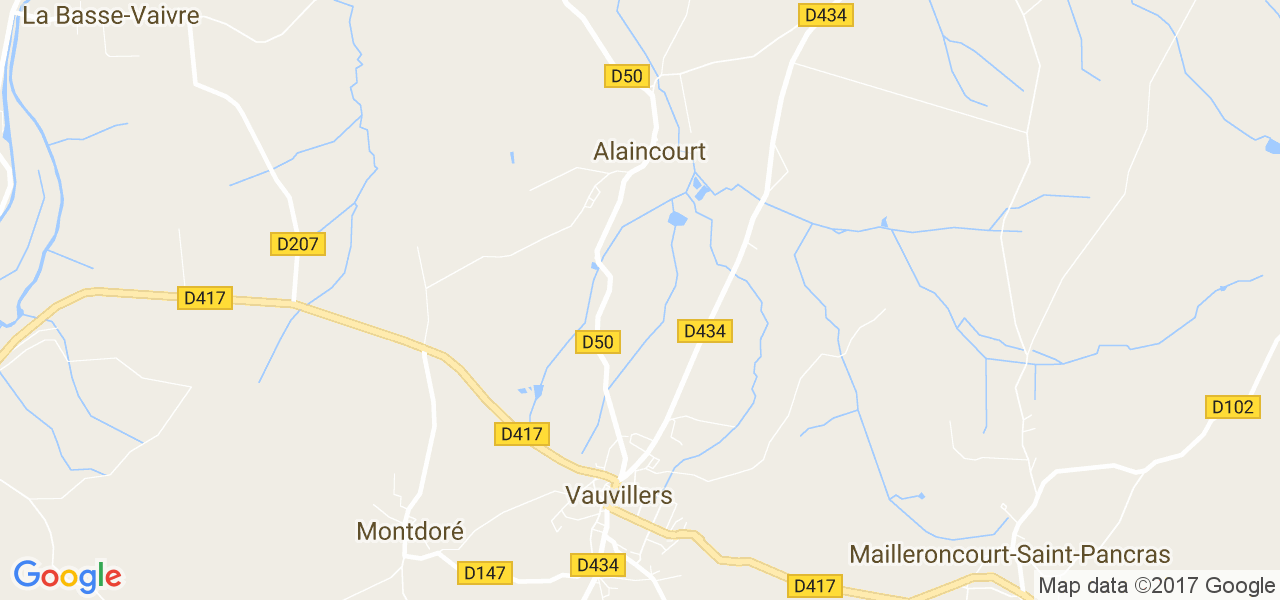 map de la ville de Alaincourt