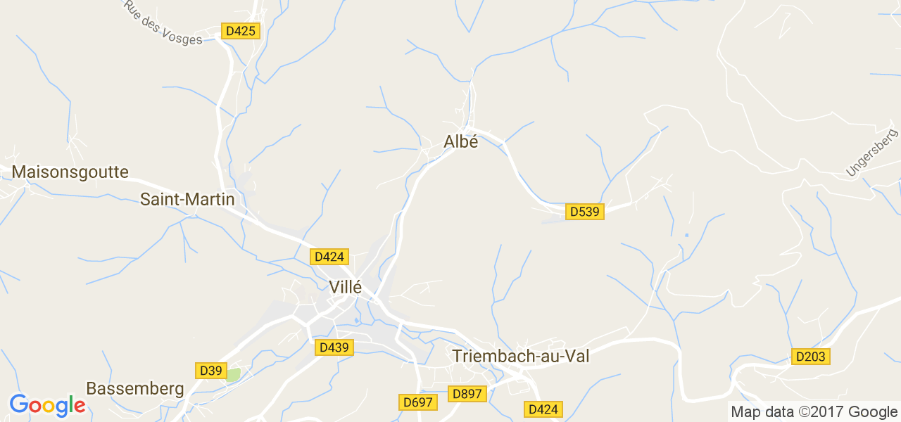 map de la ville de Albé