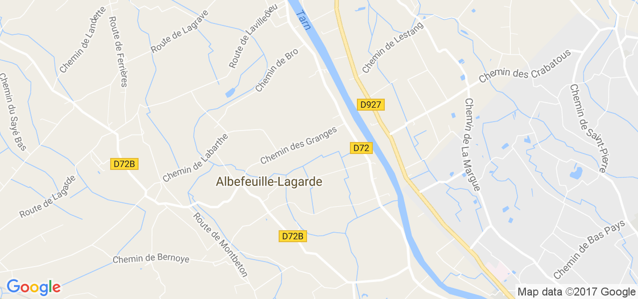 map de la ville de Albefeuille-Lagarde