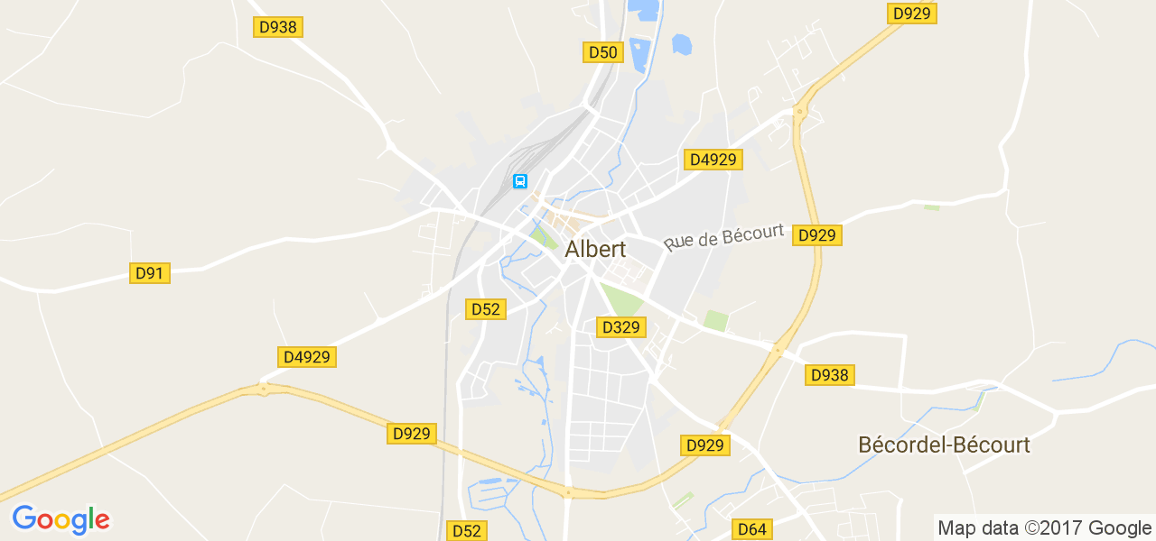 map de la ville de Albert