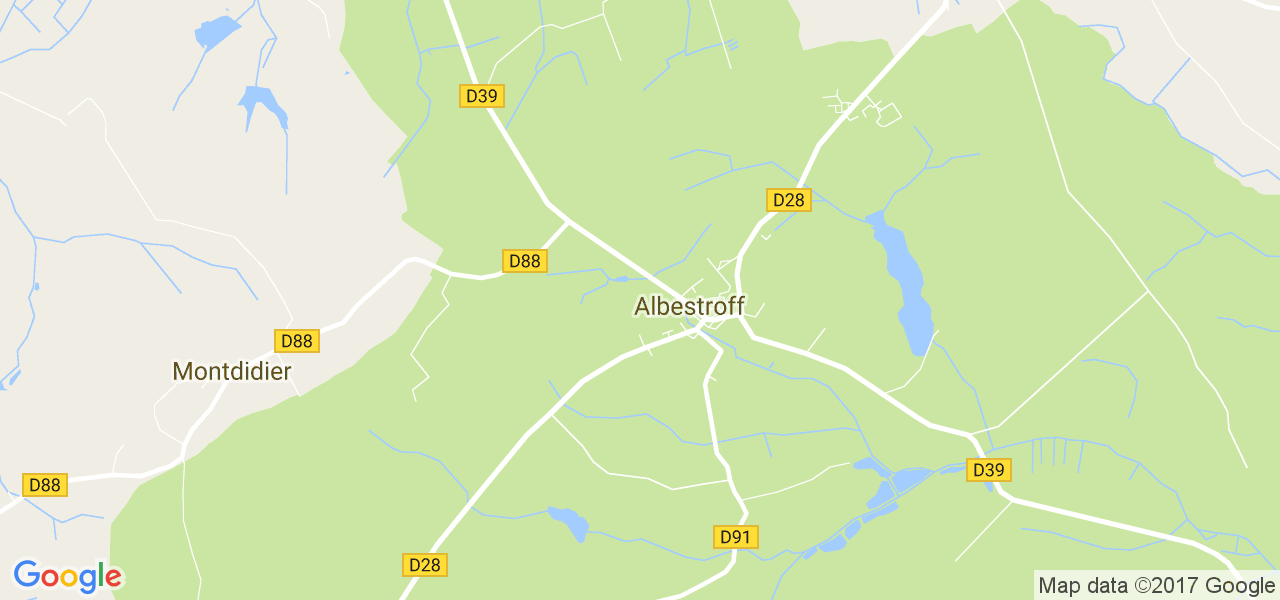 map de la ville de Albestroff