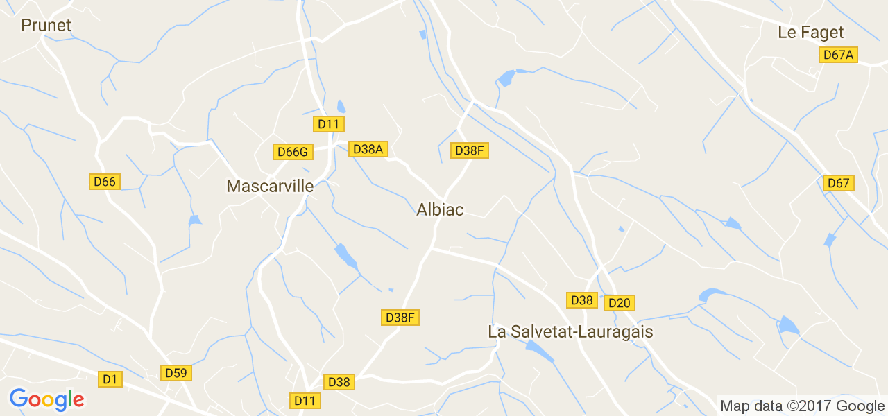 map de la ville de Albiac