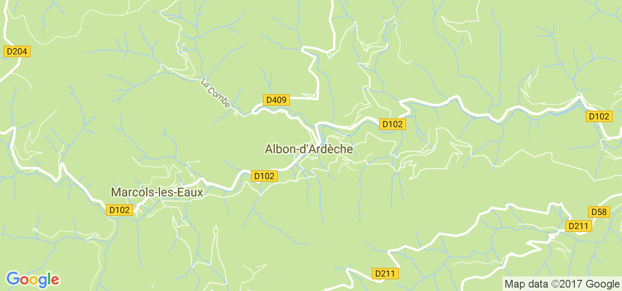 map de la ville de Albon-d'Ardèche