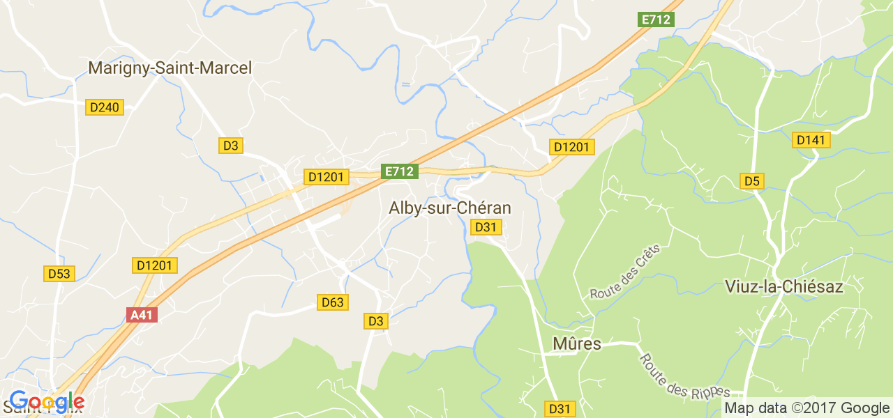 map de la ville de Alby-sur-Chéran