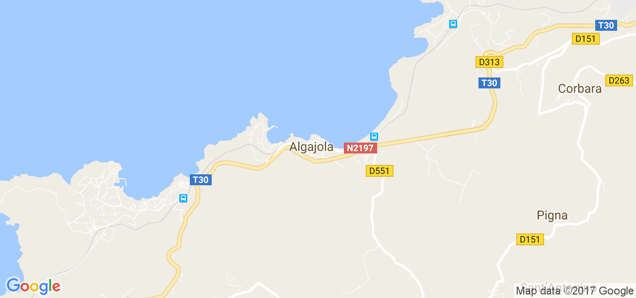 map de la ville de Algajola