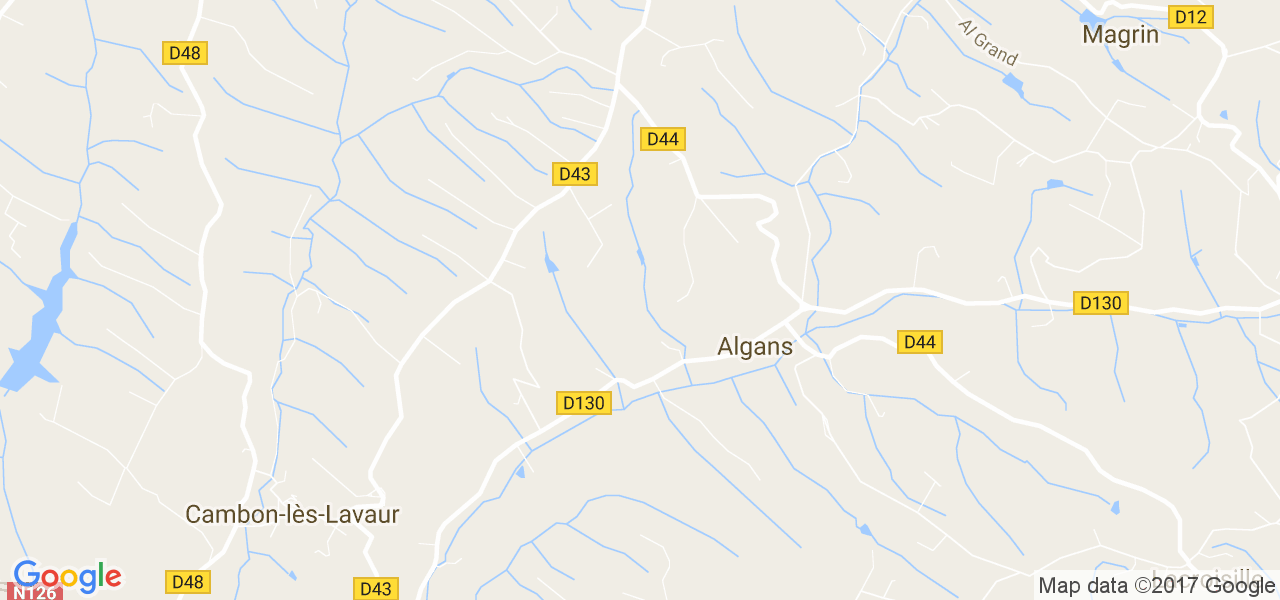 map de la ville de Algans