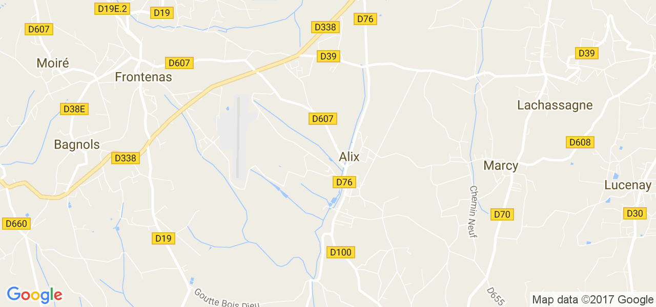 map de la ville de Alix