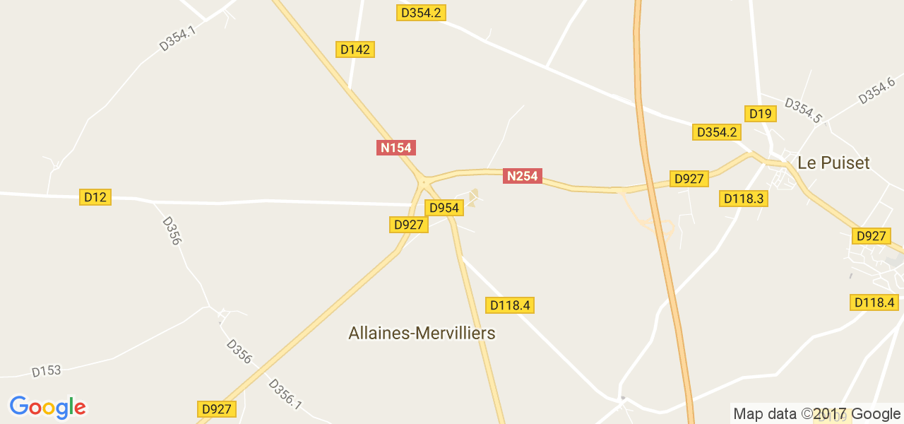 map de la ville de Allaines-Mervilliers