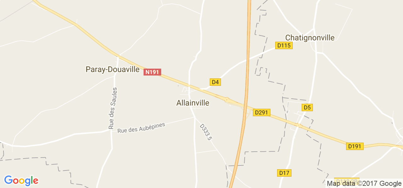 map de la ville de Allainville