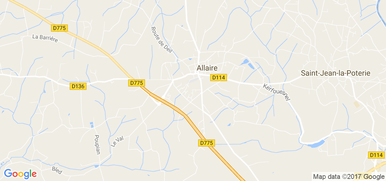 map de la ville de Allaire