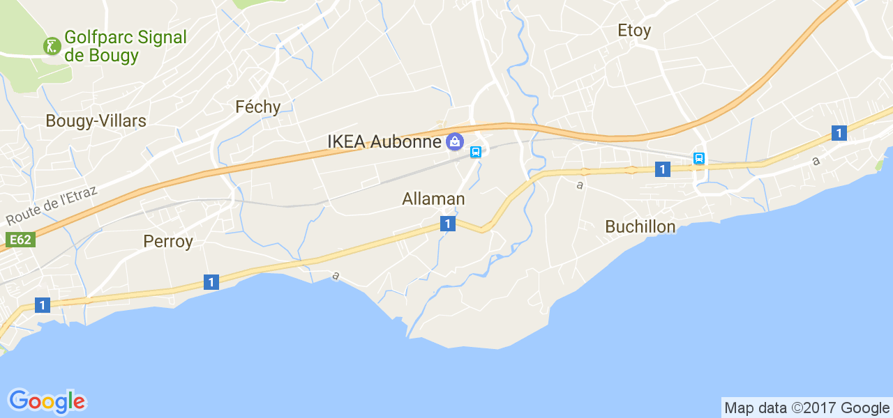 map de la ville de Allaman