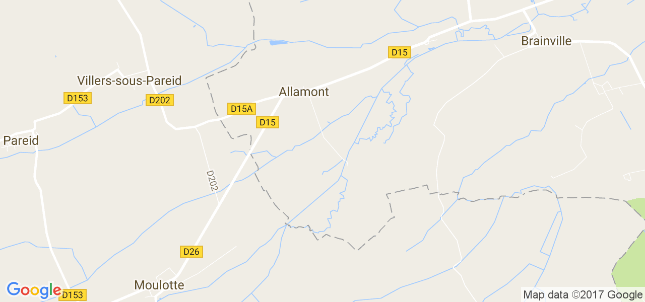 map de la ville de Allamont