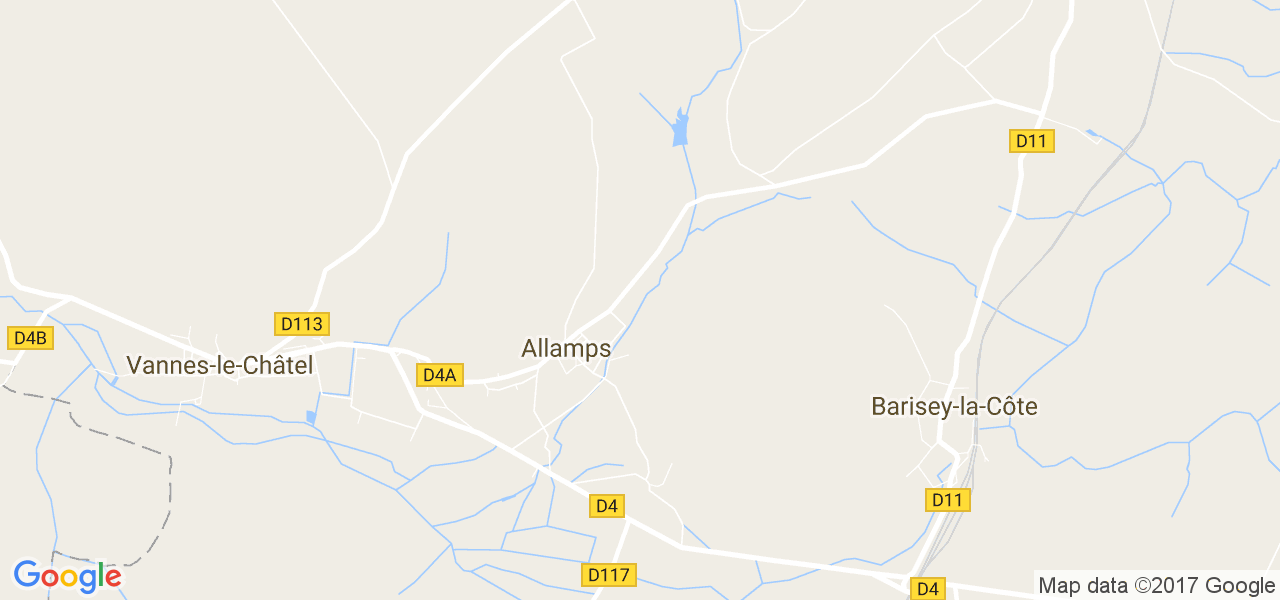 map de la ville de Allamps